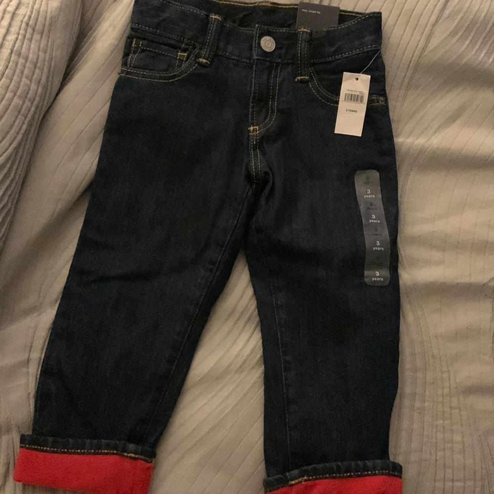 GAP STRAIGHT LEG FLEECE LINED ADJUSTABLE WAIST